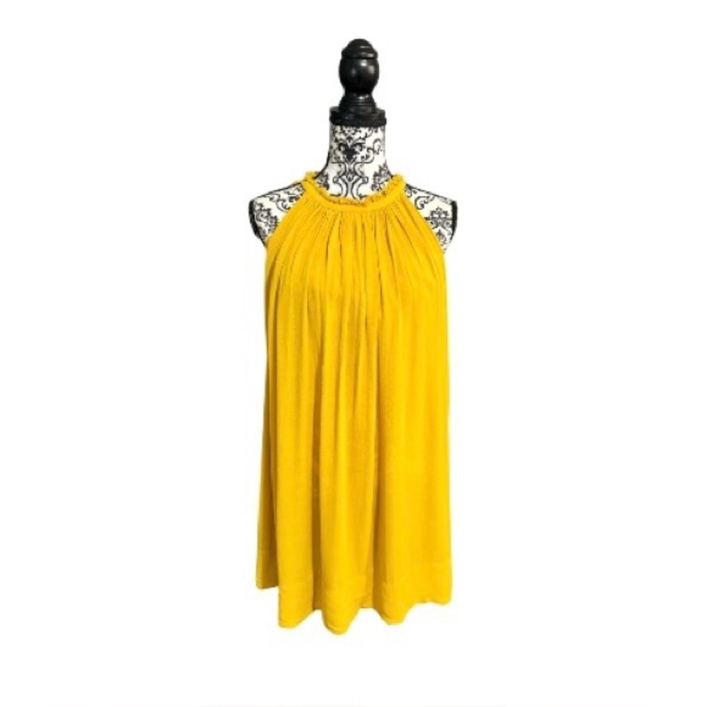 BANANA REPUBLIC Mustard Halter Neck Mini Dress